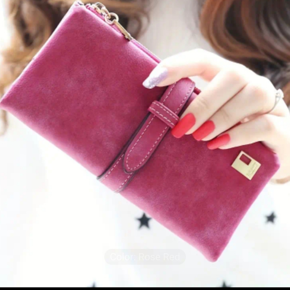 ❤️‍🩹Solid Color Women's Vegan Leather Small Wallet Clutch